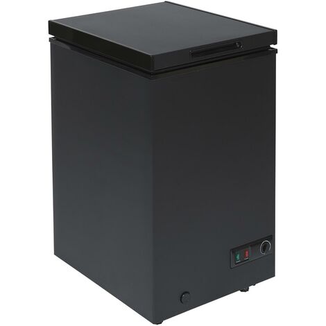 SIA CHF100B 48cm Freestanding Slimline Compact Black Chest Freezer