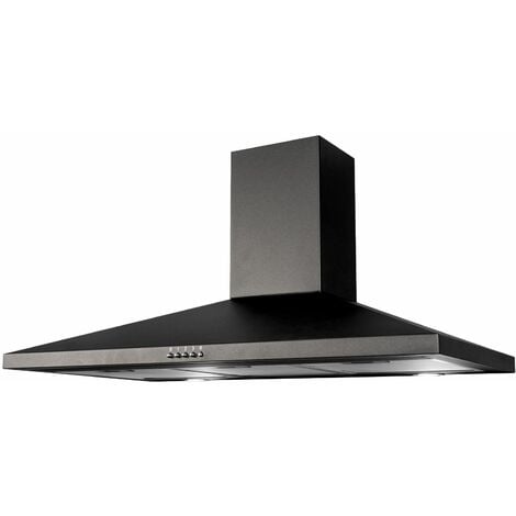 S.I.A SIA CHL90BL 90cm Black Pyramid Chimney Cooker Hood Kitchen Extractor Fan