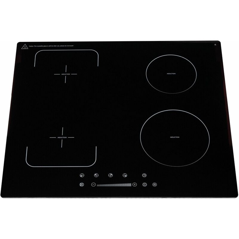 800099 2800W Double Induction Hob Black 4 zone induction hobs UK