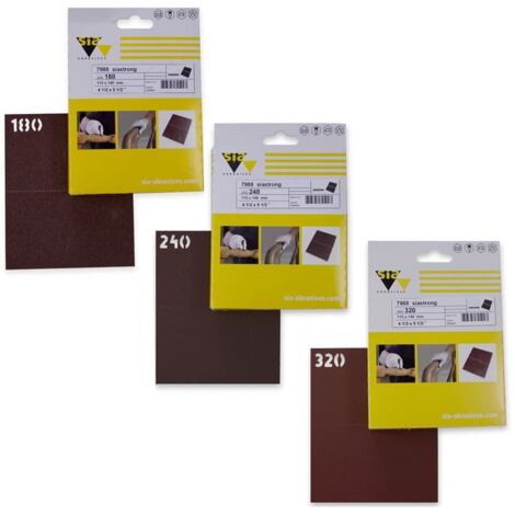 Sia Schleifpapier Halbbogen 7988 siastrong, Ausführung: Mix, 30er VPI