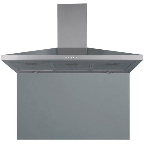 S.I.A SIA SP90GY 90cm x 75cm Grey Toughened Kitchen Glass Splashback