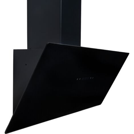 S.I.A SIA TAG90BL 90cm Black Angled Touch Control Cooker Hood Kitchen Extractor Fan