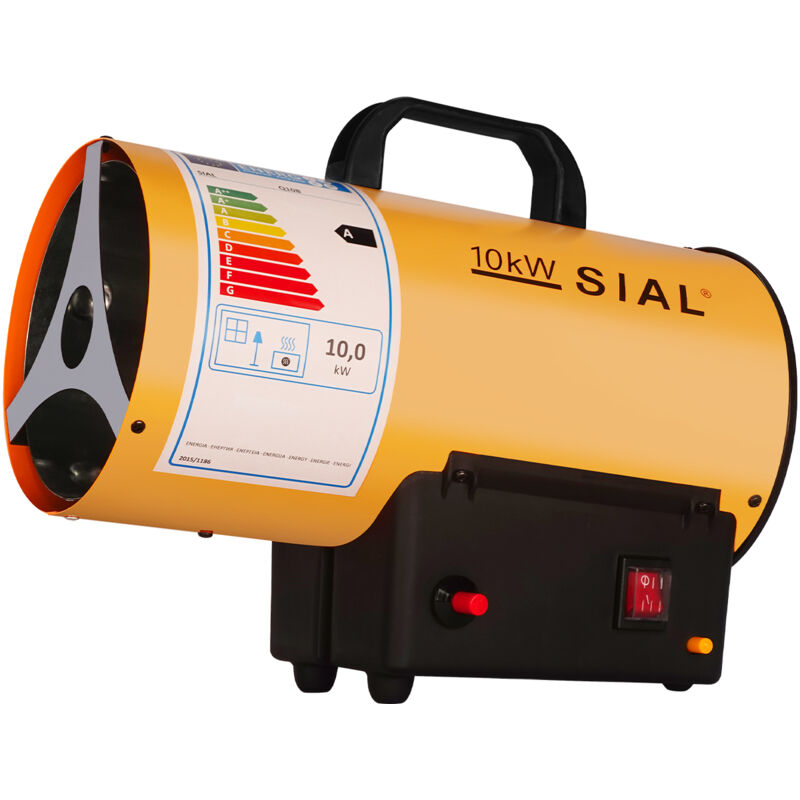 Sial - Radiateur Soufflant à Gaz Chauffage de Chantier Chauffage à Gaz Chauffage Radiant Souffleur d'air Chaud, Jaune 10kW