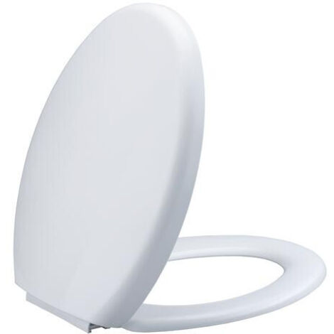Siamp – Abattant double à fermeture ralentie en polypropylène antistatique – Installation durable avec dormant réglable – Dimensions 450/460 x 380 mm