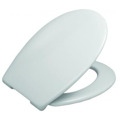 Siamp – Abattant WC Nissa Premium – blanc – polypropylène incassable – fixation rapide par charnières réglables – angle d’ouverture 110°