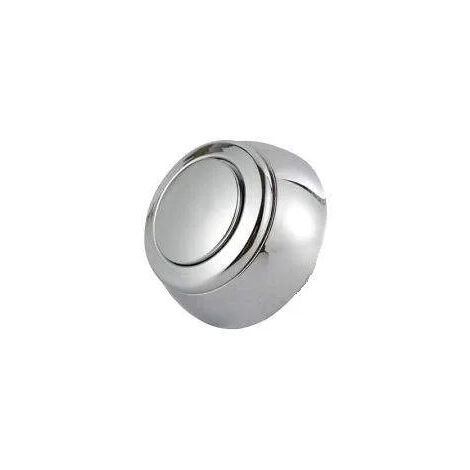 Siamp – Bouton simple poussoir chromé pour mécanisme de chasse d'eau – Compatible Skill 51 – Finition esthétique et durable