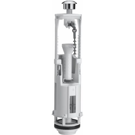 Siamp-Cedap – Mécanisme de chasse d'eau compact SIAMP Optima S – Double poussoir réglable 2-4,5L – Bouton chromé – Installation facile sans découpe