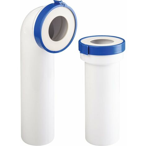 Siamp – Kit d'évacuation coudé Ø 100 mm en PVC – Colerette de fixation pour bâti-supports – Joint en EPDM – Serre-joint clipsable
