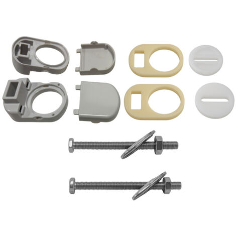 Siamp – Kit vis et fixation abattant WC – Descente ralentie – Installation stable et durable – Caches avec joint, vis et chevilles à bascules