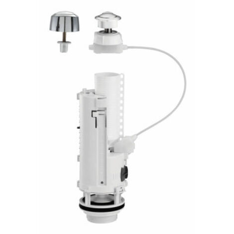 Siamp – Mécanisme de chasse d'eau double volume à câble – Petite chasse réglable 3-4,5L – Débit 2,75 l/s – Trop plein ajustable 149-245mm – 32508007