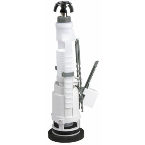 Siamp – Mécanisme de chasse d'eau double volume poussoir – Débit réglable 3 à 4,5 L – Norme NF – Garantie 10 ans – Adaptable sur trou 58 à 72 mm - 323651107