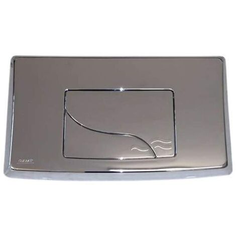 Siamp – Plaque de commande WC double touche chromée – Pour installation sur bâti-support – Dimensions 500mm – Finition haut de gamme