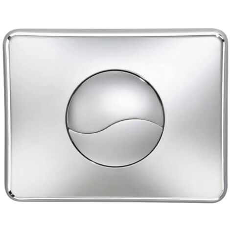 Siamp – Plaque de commande WC murale – Actionnement mécanique double volume – Finition chromé brillant – Dimensions 206x162mm