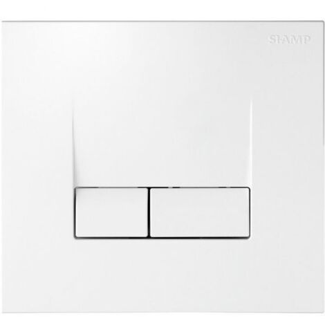 Siamp – Plaque de commande WC Pyramid Ingenio – Finition blanche – Accessoire pour installations sanitaires – Référence 10004406