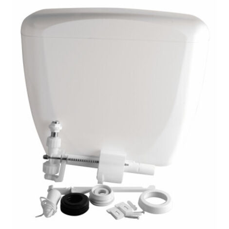 Siamp – Réservoir haut 9L pour WC à la turque – Fixation murale – Commande par cordon et poignée – Traitement anti-UV