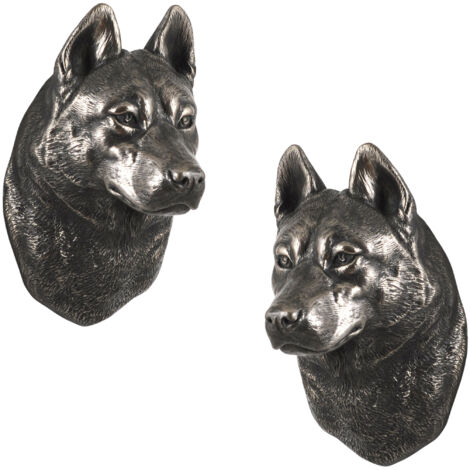 Siberian Husky, Siberian Husky - statuetta di cane, busto appeso, decorazione unica per un amante dei cani di Art-Dog
