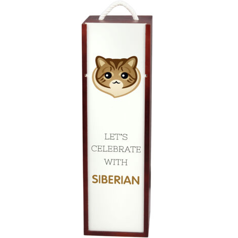 Sibérien - coffret à vin avec graphisme et inscription de la marque Art-Dog