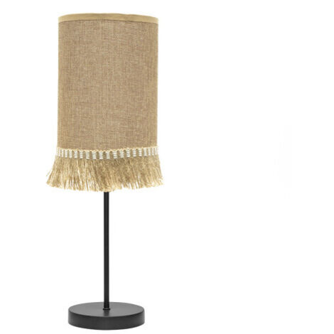 SIBILA Tischleuchte in Schwarz/Sand rustikalem Stil FABRILAMP