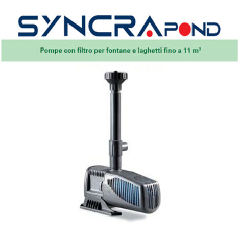 Sicce pompa laghetto syncrapond 2.0 filtrazione giochi 2150 litri ora