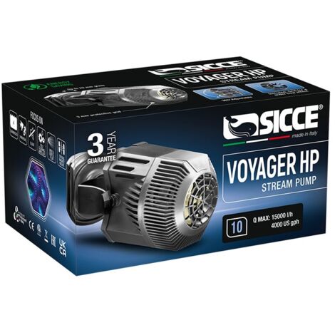 Sicce voyager 10 pompa di movimento per acquari dolce e marini 15000 litri/h