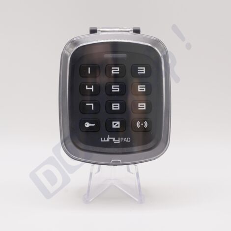 Sice – Clavier à code radio sans fil multifréquence noir – Alimentation 2 piles LR03 AAA – Compatible 433,92 MHz et 868 MHz – IP52