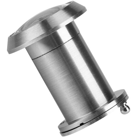 Sicherer Türspion mit 220° Weitwinkel-Optikglas (gebürstete Silberoberfläche)