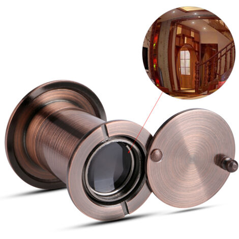 Sicherer Türspion mit 220° Weitwinkel-Optikglas (Rotbronze)