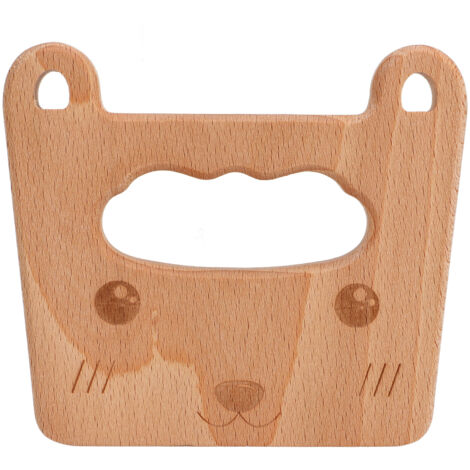 Sicheres Holzspielzeugmesser für Kinder – Gemüse und Obst – Montessori-Küchenutensilien – Katzenmotiv