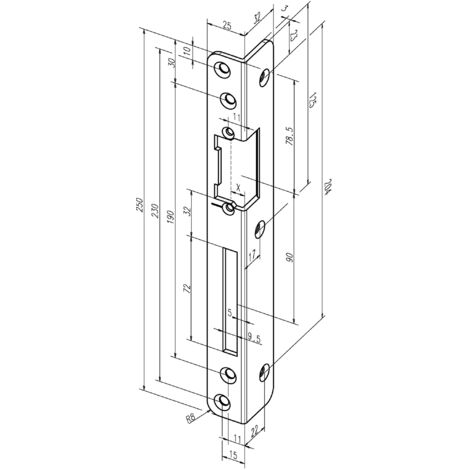 Sicherh.-Winkelschließbl.069 S.3mm VA ma DIN R ASSA ABLOY