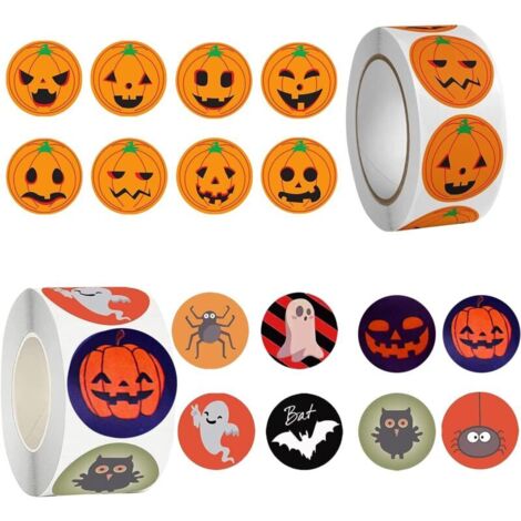 ☐Sicherheit】Die Halloween-Deko-Aufkleber bestehen aus hochwertigem Papier, sind langlebig und widerstandsfähig. Sie sind selbstklebend, geruchlos, ungiftig, glänzend und leicht wasserfest. ☐