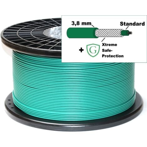 GENISYS Sicherheits Kabel kompatibel mit Stihl iMow RMI + XTREME SAFE-PROTECTION Ummantelung - Mähroboter Begrenzung Schutz Draht - Kabelrolle - Ø3,8mm Länge Kabel 100m