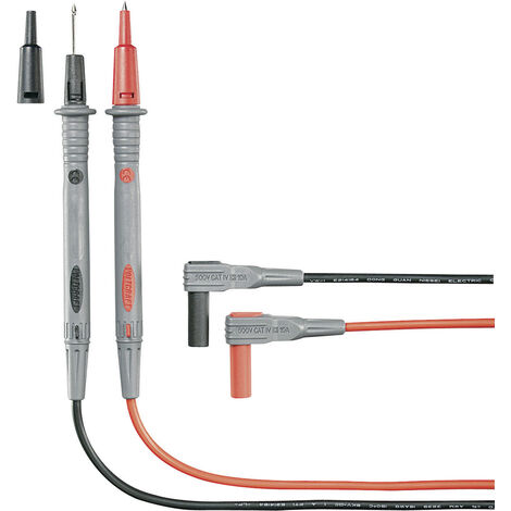Sicherheits-Messleitungs-Set  1.20 m Schwarz, Rot VOLTCRAFT MS-4N