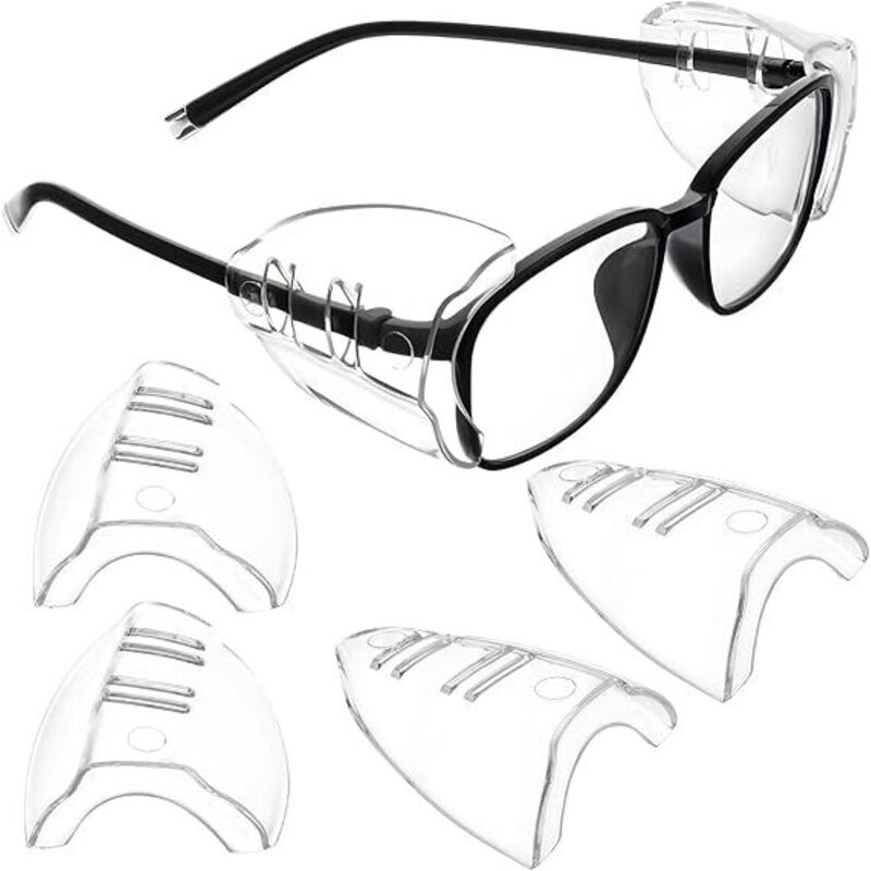 Image of Sicherheits-Seitenschilde für Brillen, 4 Stück, Sicherheits-Seitenschilde für Brillen