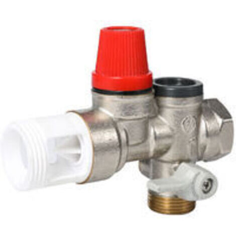 Sicherheitsgruppe aus geradem Messing für Warmwasserbereiter, Speichertank – 20x27 oder 3/4"