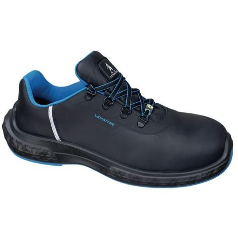Sicherheitshalbschuh Anton low Größe 42 W. weit schwarz/blau S3 ESD SRC EN ISO 20345 Leder