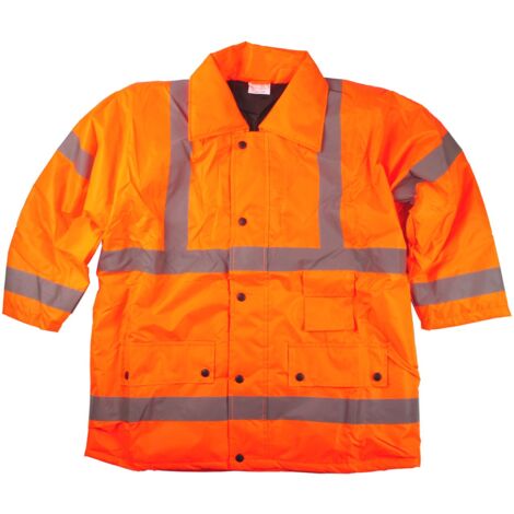 Sicherheitsjacke Warnschutzjacke L XL XXL Warnschutz Arbeitsjacke Signaljacke - XL-orange