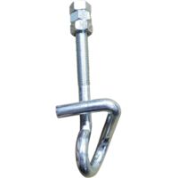 JUST Fun Schaukelhaken Typ C | M12 Gewinde, 140 Mm | Aus Verzinktem Stahl, Bis 200 Kg Belastbar | Für Spielplatz