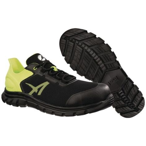 Sicherheitsschuh OCTANE YELLOW LOW Größe 46 schwarz/lime S1PS SR EN ISO 20345:2022 Mikrofaser