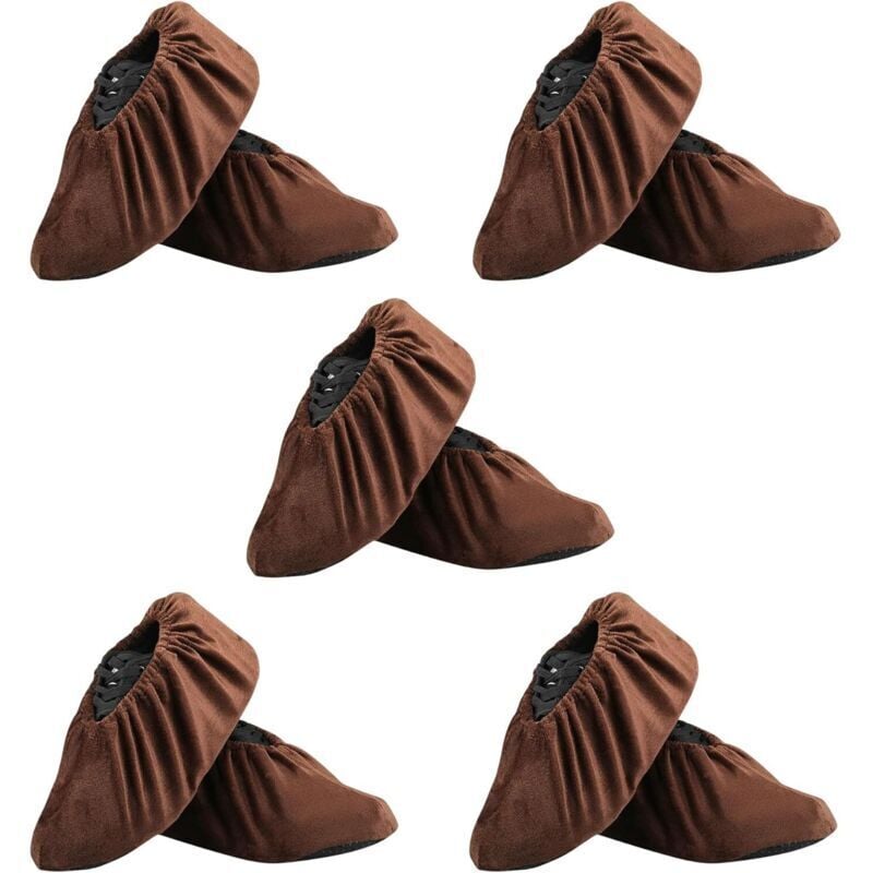 Image of Sicherheitsschuh- und Stiefelzubehör, 5 Paar Überschuhe, für Erwachsene, Größen 37–43, braun