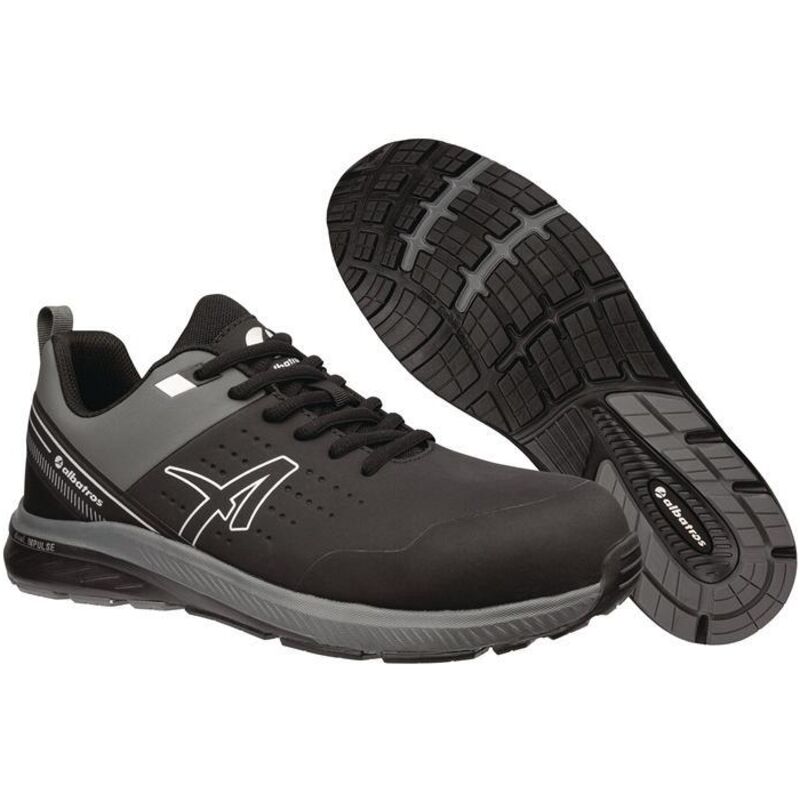 Albatros - Sicherheitsschuh Vigor 2 Impulse Black Low Größe 40 Grau S3s Mikrofaser