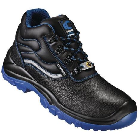 Sicherheitsstiefel ANKLAM Größe 43 W. 10,5 schwarz/blau S3 FO SR ESD EN ISO 20345 Leder