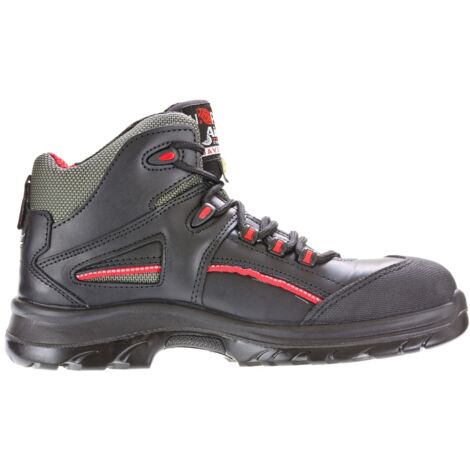 Sicherheitsstiefel Teak Gr.43 schwarz/rot Leder S3 SRC ESD EN20345