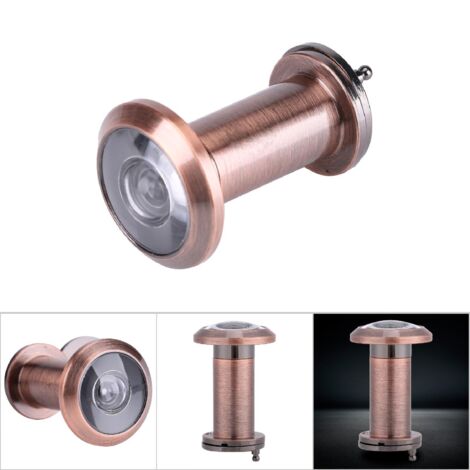 Sicherheitstüroptik – 200°-Sichtwinkel – Zink – 35–65 mm Lamellen – Rotbronze