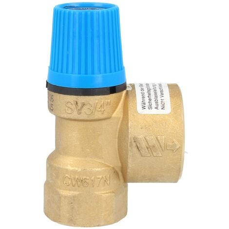 WATTS Sicherheitsventil 3/4 Zoll 6 bar Überdruckventil für Warmwasserbereitung in Brauchwasseranlagen