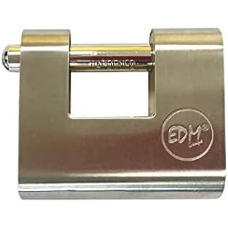 Sicherheitsvorhängeschloss aus verstärktem Messing, 60,5 x 53 x 25,5 mm, EDM-Blister
