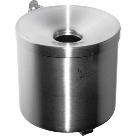 Sicherheitswandascher Ø150xH145mm silberfarbig m.Kippvorrichtung TKG