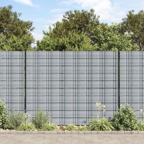 Sichtschutz-Elemente Garten 10 Stück grau 252,5x19 cm PVC
