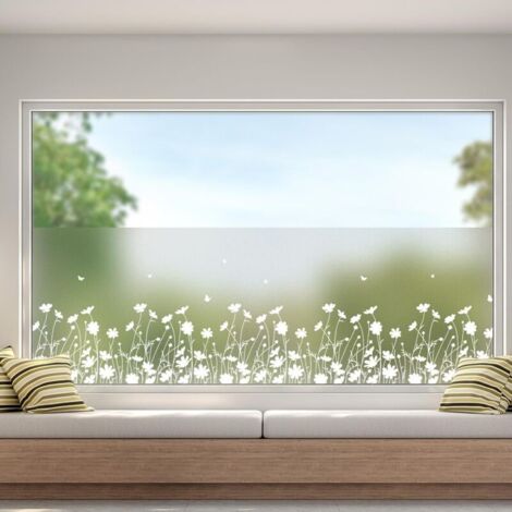 Sichtschutzfolie aus mattiertem Vinyl, kein Klebstoff erforderlich, für Küchen-, Badezimmer- oder Kinderzimmerfenster, 44,5 x 200 cm