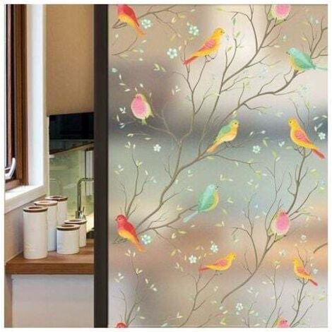 Sichtschutzfolie aus Milchglasfolie in seltener Perlenoptik – 45 cm x 200 cm Weinberg – Perspektive, statisch haftend, Sichtschutzfolie aus Milchglas  FLITI