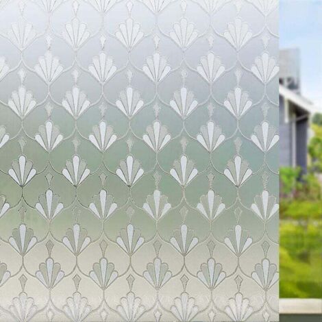 Sichtschutzfolie für Fenster, Sonnenschutzfolie, Milchglasfolie, klebstofffrei, selbstklebende Glasfolie, Tischfolie